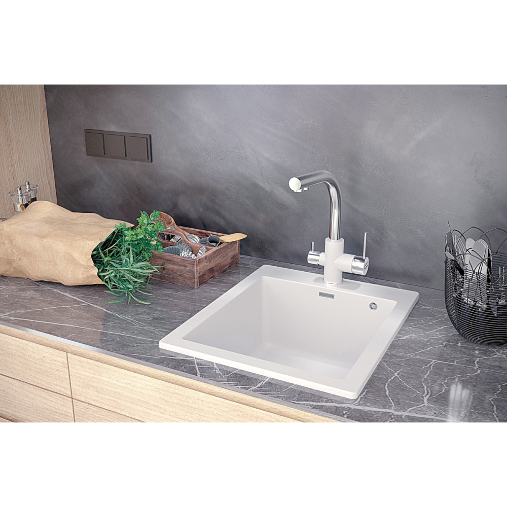Мойка для кухни Paulmark Kante (PM105152-WH) белый