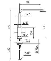 Фото Tres Cuadro 108604 Смеситель для раковины