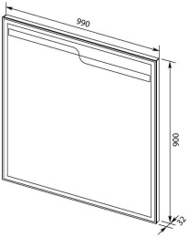 Фото Зеркало Aquanet Модена 100 белый