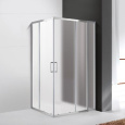 Душевой уголок Cezares Molveno-AH-21-100+30-P-Cr, 130 x 100 x 190 см, стекло текстурное Punto, хром