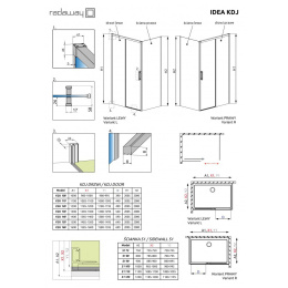 Боковая стенка для душевого уголка Radaway Idea S1 120x200 профиль хром, стекло прозрачное, левостор