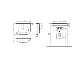 Фото Раковина подвесная Hatria Daytime (YXBL01) белый