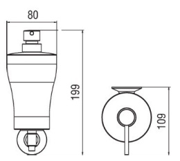 NOBILI ACCP62CR Дозатор жидкого мыла (хром)