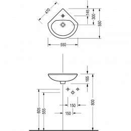 Раковина Serel Friendly 6743 угловая