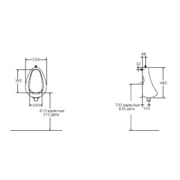 Ideal Standard TAY S6145MY Писсуар