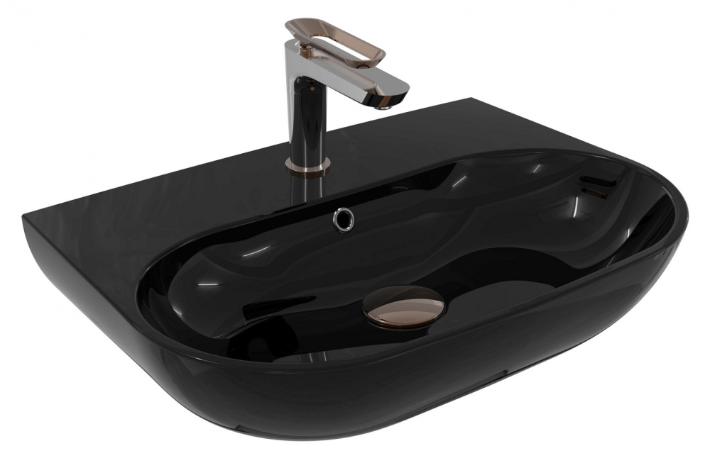 Фото Раковина Bien Vokha MDLS05501FD1B9000 55 x 42 x 15.5 см, черный глянцевый