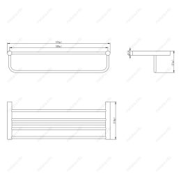 MELANA 865 Полка для полотенец сатин хром MLN-865003