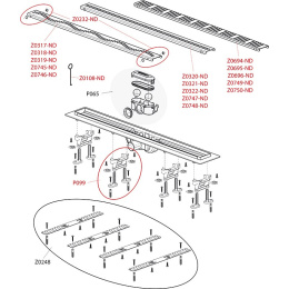 Душевой лоток AlcaPlast Simple (APZ9-950M) серый