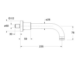 Cristina PD48351 Излив для ванны