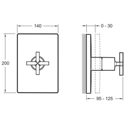 Переключатель потоков Jacob Delafon Modulo Classic E98736-CP на три потребителя