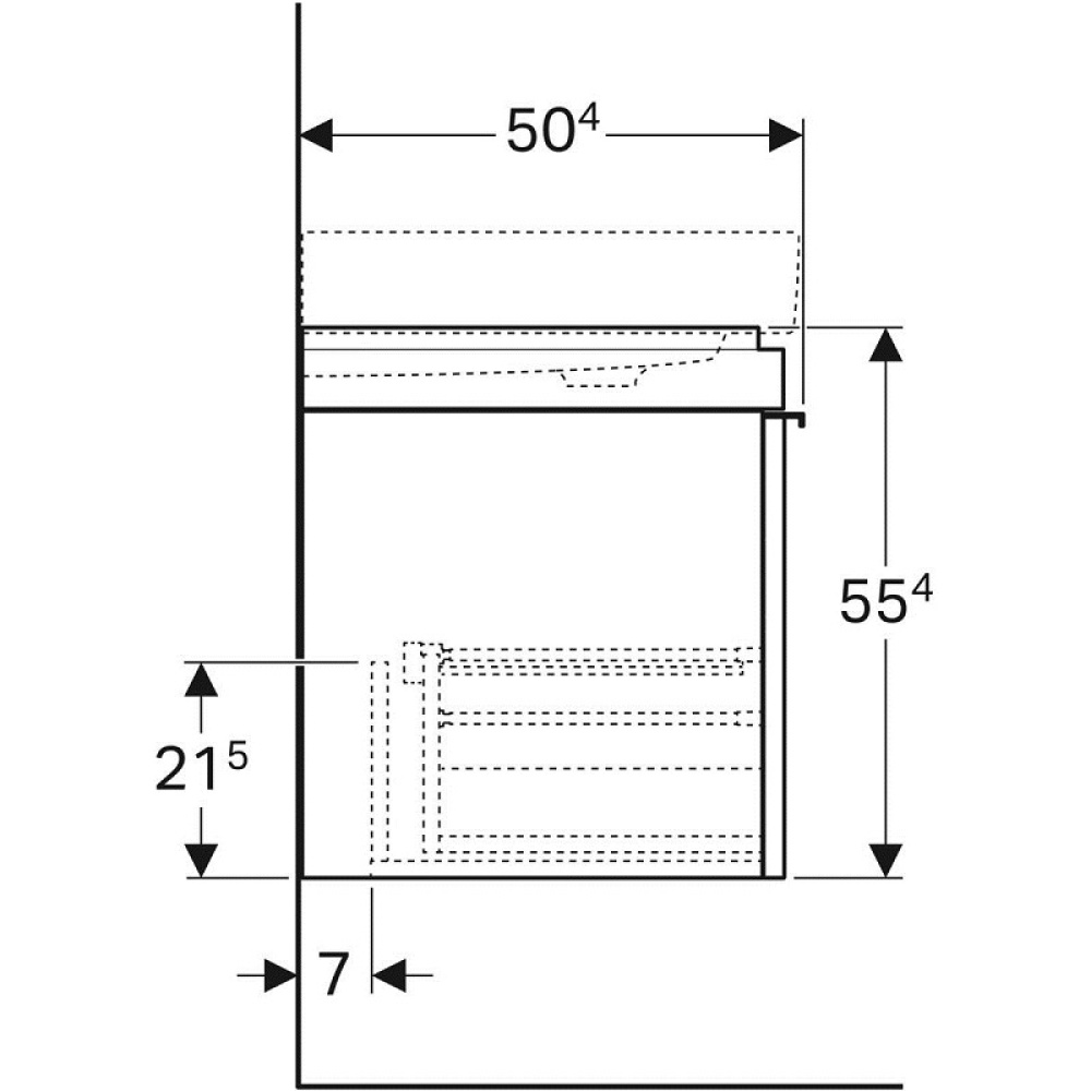 Geberit Citterio 500.556.JI.1 Тумба для раковины, с ящиками выдвижными