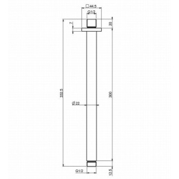 Душевой кронштейн 300 мм F2587CR FIMA Carlo Frattini