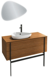 Тумба под раковину Jacob Delafon Nouvelle Vague 120 см, EB3042-M76, графит мягкий