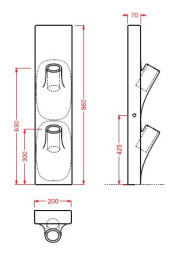 Настенный керамический модуль ArtCeram Sotto Sopra (OSC003 01 00) белый