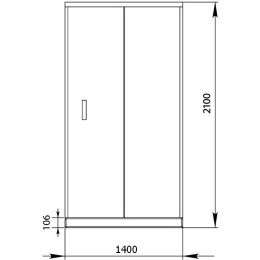 Душевая дверь Aquanet Alfa NAA6121 150, прозрачное стекло