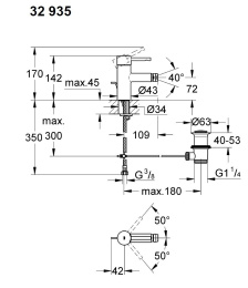 GROHE Essence 32935000 Смеситель для биде