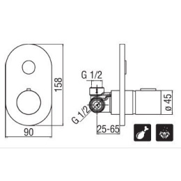 NOBILI Likid LK00108CR Смеситель для душа (хром)