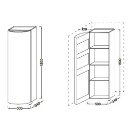 Колонна Jacob Delafon Presquile 50 см, EB1115 подвесная