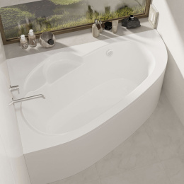 Фото Ванна асимметричная левая 170х110 Alba Spa Katrina (ВАС029030Л100) белый глянцевый