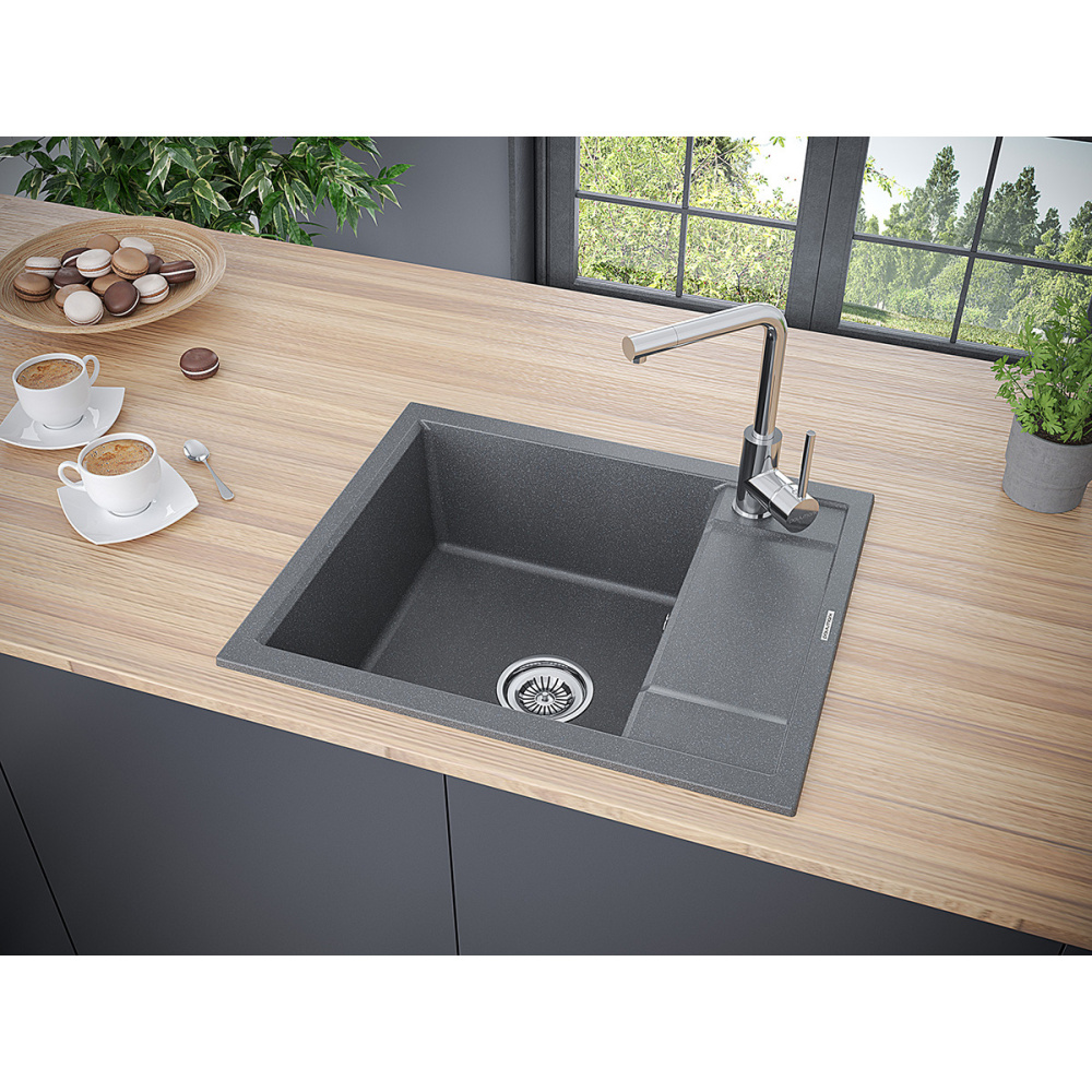Мойка для кухни Paulmark Flugen (PM216050-DG) графит