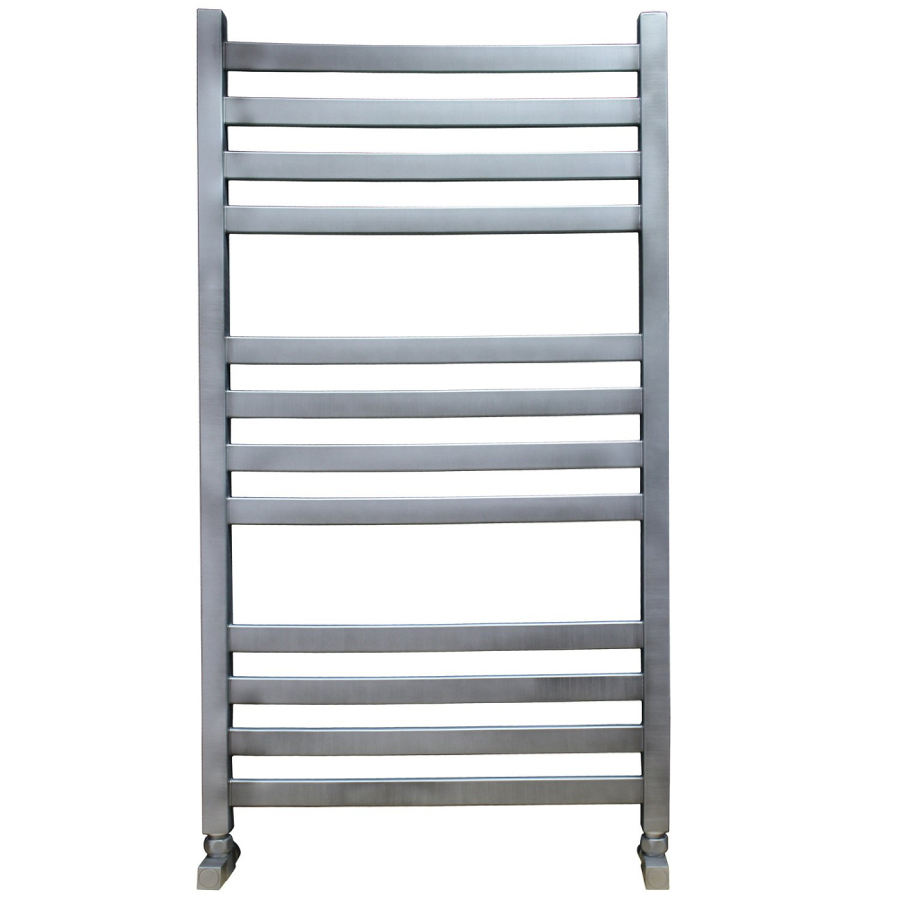 Полотенцесушитель водяной Ника Modern ЛМ 2 белый ral9016 с вентилями ЛМ 6 100/50 Matt Antique Silver
