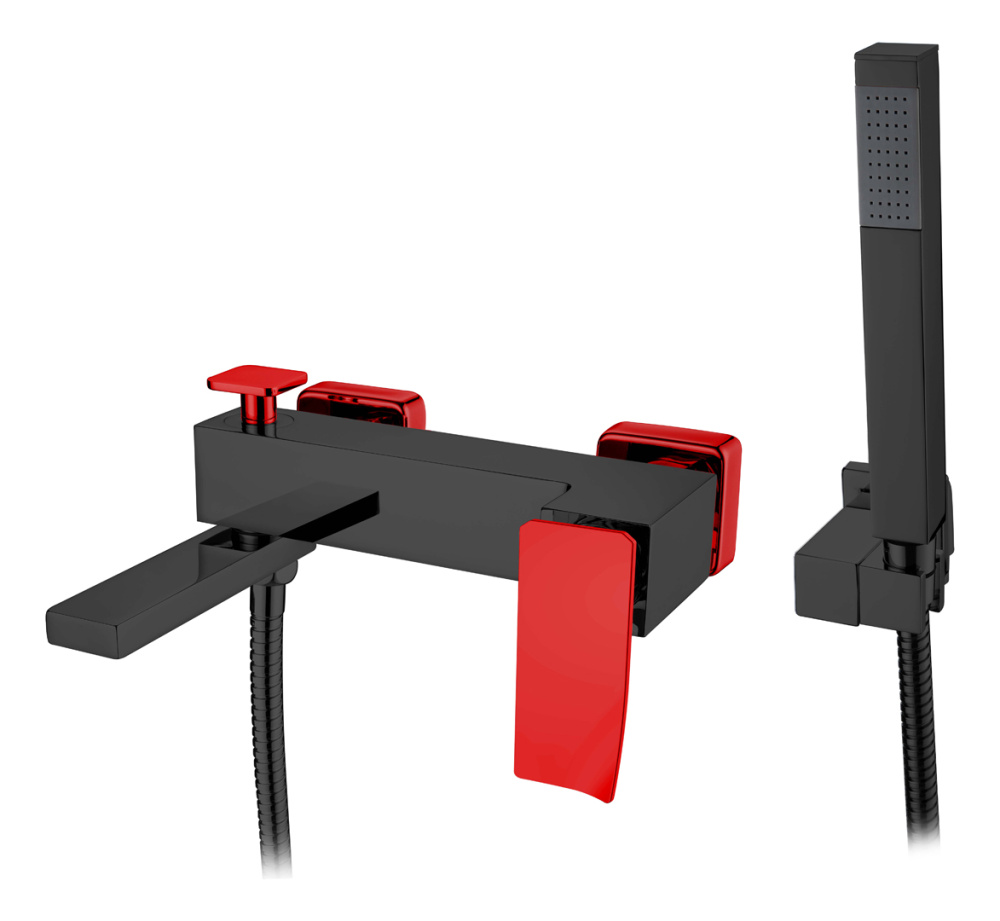 Фото Смеситель для ванны Boheme Q (143-BR.2) черный