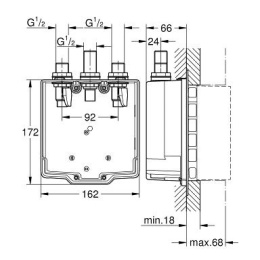 Смеситель для душа, встраиваемый Grohe Eurodisc Cosmopolitan 36321000 без подключения шланга