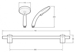 Фото Душевой гарнитур Jacob Delafon Citrus (E12920-CP) хром