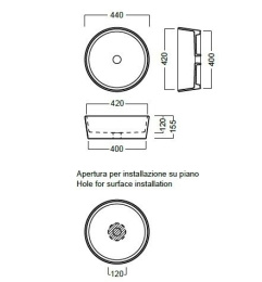 Фото Накладная раковина Hatria Happy hour (Y1A151)