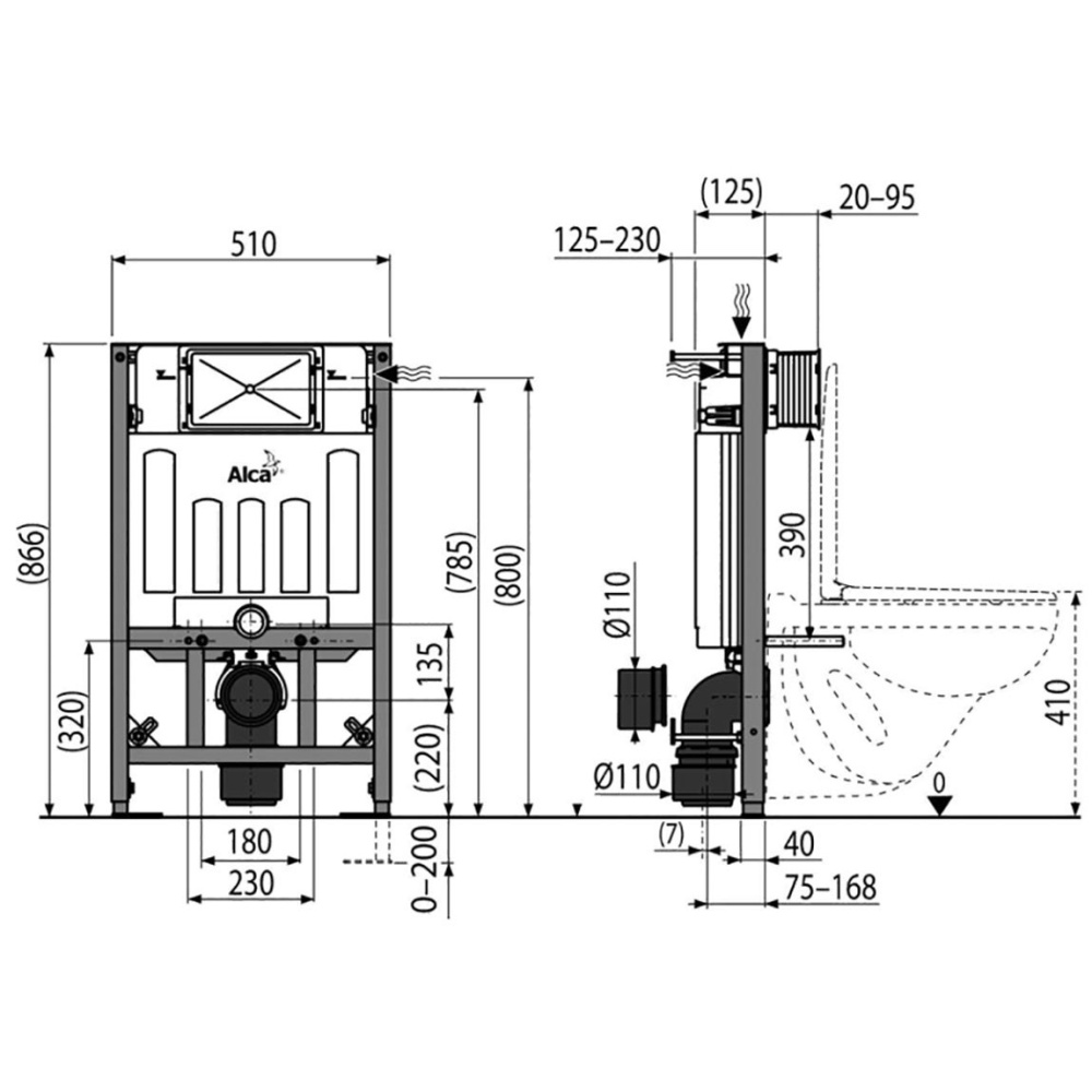 Инсталляция AlcaPlast AM101/850W