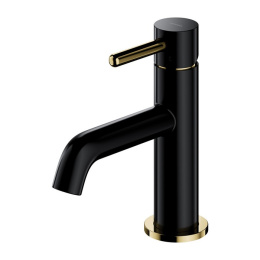 Omnires Y black&gold Y1210NBLGL Смеситель для умывальника (черный BLH/золото)