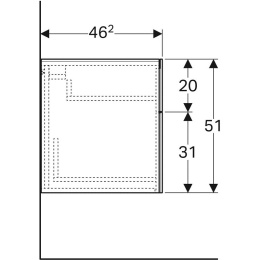 Geberit Xeno2 500.504.43.1 Шкаф, средний