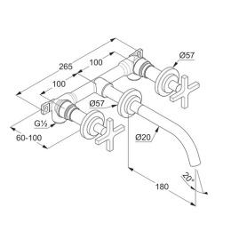 Смеситель для раковины Kludi Nova Fonte (201440520)