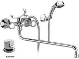Смеситель Remer для ванны длинный нос RR 04ex MOON ceramic