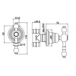 Запорный вентиль F5063/1CR Epoque FIMA Carlo Frattini