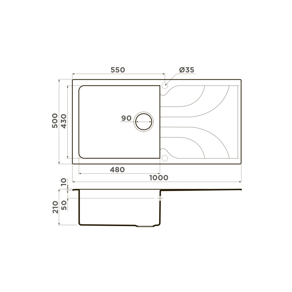 Кухонная мойка Omoikiri Yasugata-100-EV Tetogranit (4993850) эверест