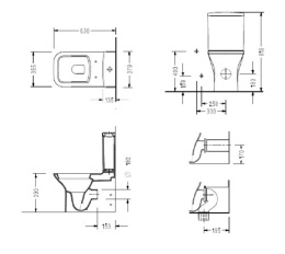 Напольный унитаз Serel Nita NT12 35.5 x 63 x 81 см сиденье, Soft Close, белый