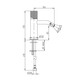 Фото Смеситель для биде Paini Cox grip 7GPZ304 черный
