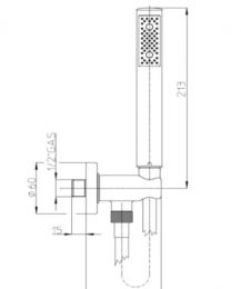 Душевой гарнитур Bossini Syncronia C12035C.073 черный матовый