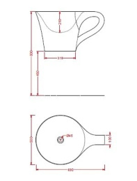Фото Накладная раковина ArtCeram Cup (OSL005 01 50) белый