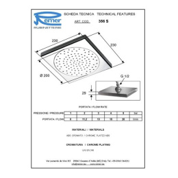 Remer 356SX Душевая головка с шарнирным соединением