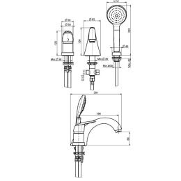 Carlo Frattini Serie 2 F3214CR Смеситель на борт ванны