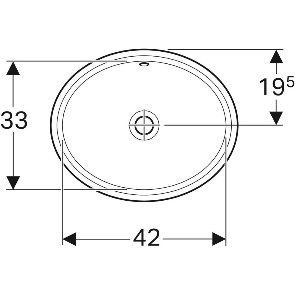 Geberit Variform 500.748.01.2 Раковина, встраиваемая снизу