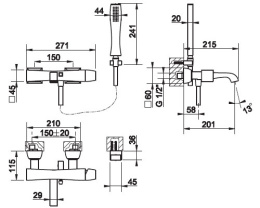 Фото Смеситель для ванны Gessi Mimi (31113#031) хром