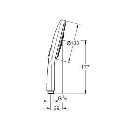 Grohe Rainshower SmartActive 26544LS0 Душ ручной 3 вида струи