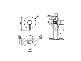 Смеситель для душа Gessi Tortona (18761#031) хром