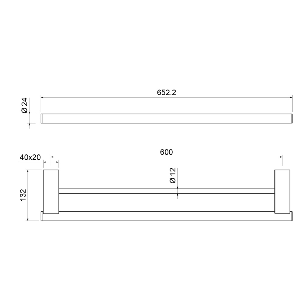 Фото Полотенцедержатель двойной Timo Luiro 18556/18 черное золото