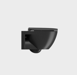 Унитаз подвесной GSI PURA ECO 880726 35 см х 55 см, Swirlflush, цвет Чёрный матовый