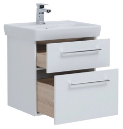 Тумба под раковину Dreja Q Max 77.0001W, 55 см, белый глянец