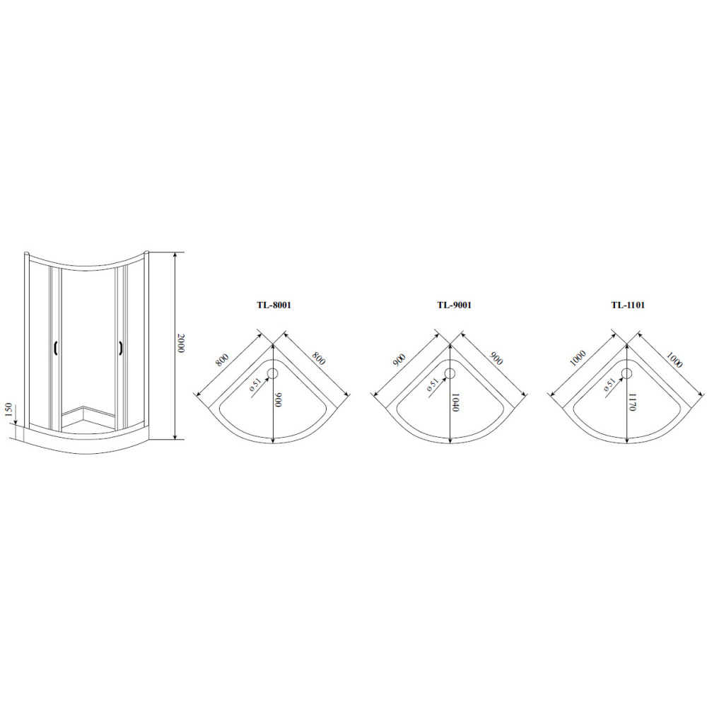 Душевой уголок Timo TL 100x100 TL-1101R профиль Хром стекло прозрачное с рисунком